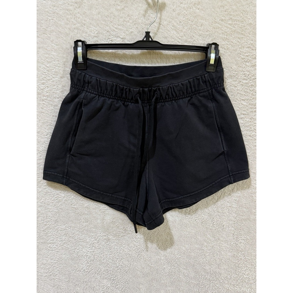 Lululemon Inner Glow Short 3" Terry Black Lounge Shorts Size 4 Relax W7BDRS